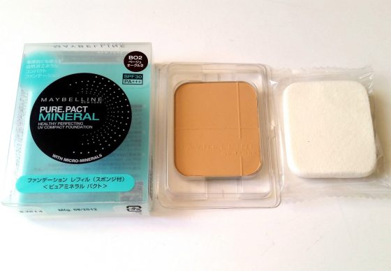 MAYBELLINE PRESSED POWDER PURE PACT MINERAL - B02 - BOXED REFILL & SPONGE